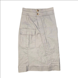 Muy Muy Silver Cargo Midi Skirt Size XS 24" waist